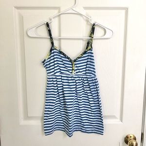 Aeropostale XS Blue/White Striped Tank Top NWT